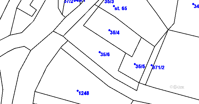 Parcela st. 35/6 v KÚ Siřem, Katastrální mapa