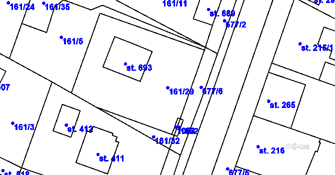 Parcela st. 161/29 v KÚ Líbeznice, Katastrální mapa