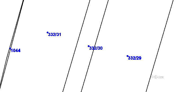 Parcela st. 332/30 v KÚ Líbeznice, Katastrální mapa