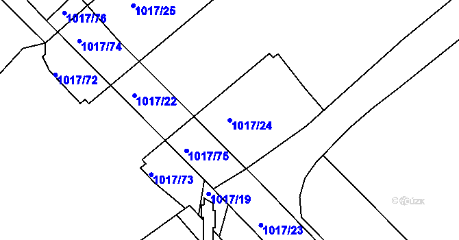 Parcela st. 1017/24 v KÚ Líbeznice, Katastrální mapa