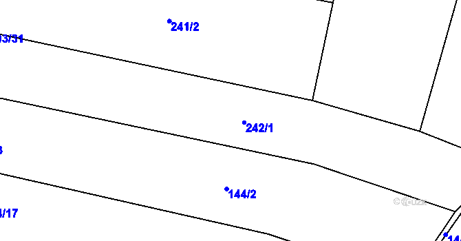 Parcela st. 242 v KÚ Libež, Katastrální mapa