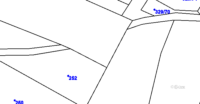 Parcela st. 256 v KÚ Libež, Katastrální mapa