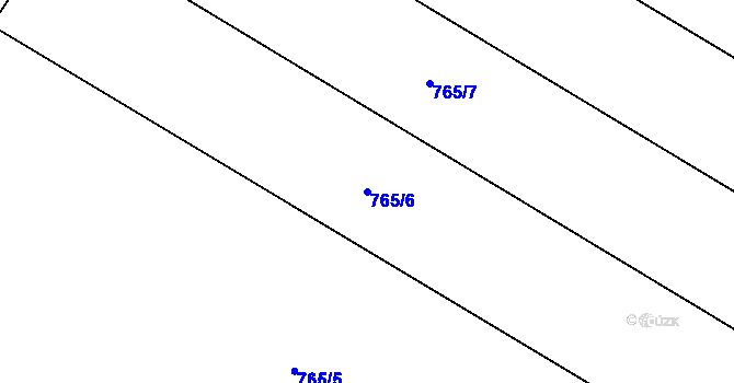 Parcela st. 765/6 v KÚ Libhošť, Katastrální mapa