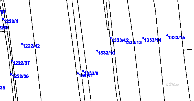 Parcela st. 1333/10 v KÚ Libhošť, Katastrální mapa