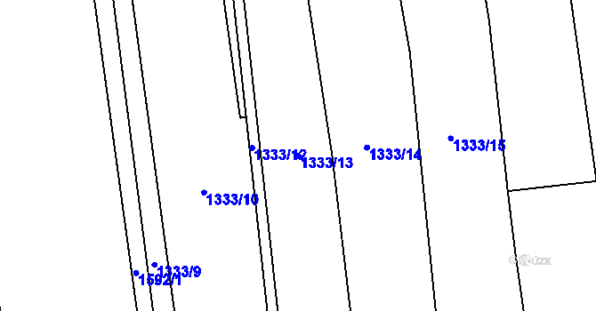 Parcela st. 1333/13 v KÚ Libhošť, Katastrální mapa