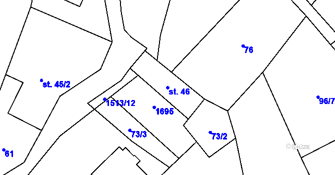 Parcela st. 46 v KÚ Libhošť, Katastrální mapa