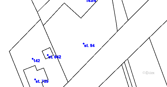 Parcela st. 94 v KÚ Libhošť, Katastrální mapa