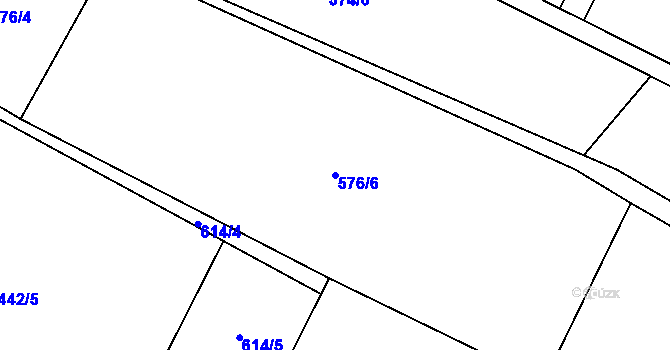 Parcela st. 576/6 v KÚ Libhošť, Katastrální mapa