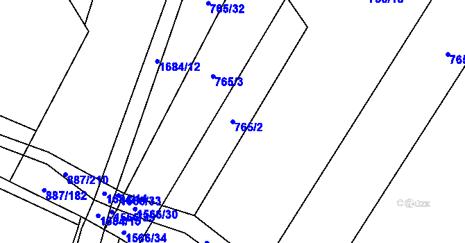Parcela st. 765/2 v KÚ Libhošť, Katastrální mapa