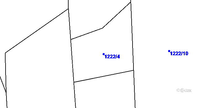 Parcela st. 1222/4 v KÚ Libhošť, Katastrální mapa