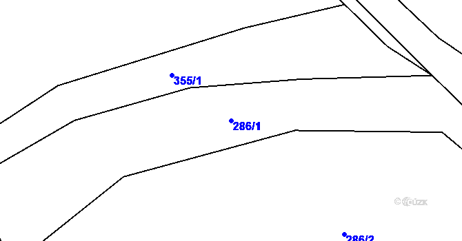 Parcela st. 286/1 v KÚ Libhošť, Katastrální mapa