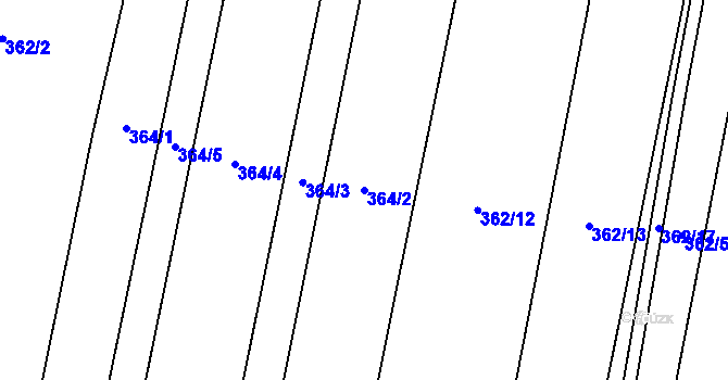 Parcela st. 364/2 v KÚ Libice nad Cidlinou, Katastrální mapa