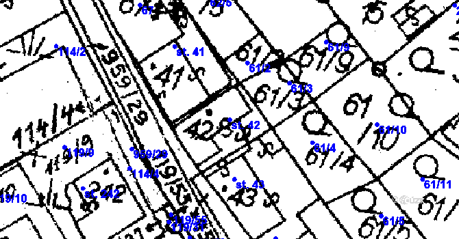 Parcela st. 42 v KÚ Libice nad Doubravou, Katastrální mapa