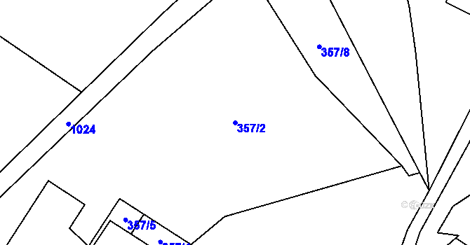 Parcela st. 357/2 v KÚ Libická Lhotka, Katastrální mapa
