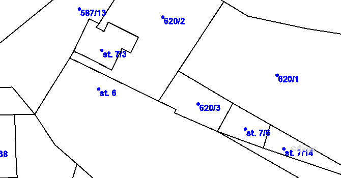 Parcela st. 7/5 v KÚ Libichov, Katastrální mapa