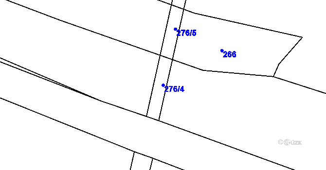 Parcela st. 276/4 v KÚ Libín, Katastrální mapa