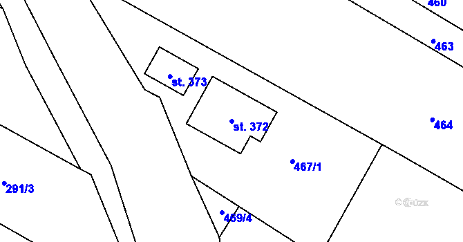 Parcela st. 372 v KÚ Libín, Katastrální mapa
