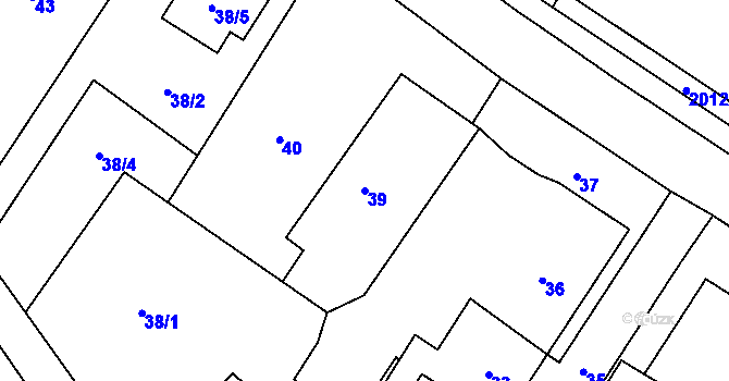 Parcela st. 39 v KÚ Dolní Libina, Katastrální mapa