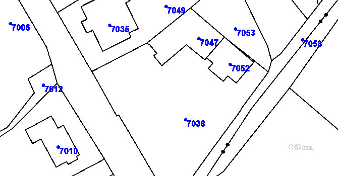 Parcela st. 3 v KÚ Horní Libina, Katastrální mapa