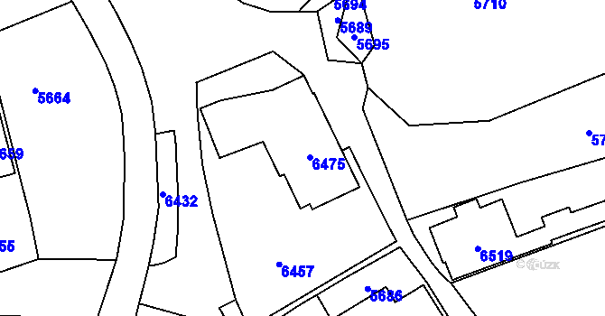 Parcela st. 32 v KÚ Horní Libina, Katastrální mapa