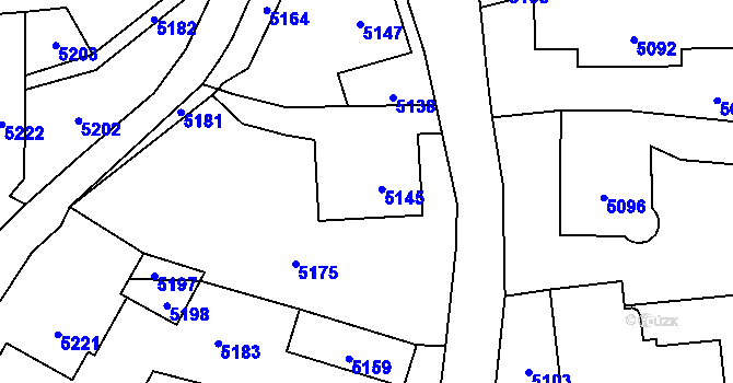 Parcela st. 53/2 v KÚ Horní Libina, Katastrální mapa