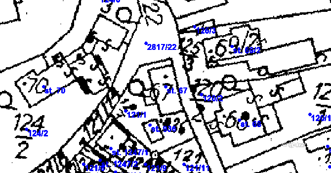 Parcela st. 67 v KÚ Horní Libina, Katastrální mapa