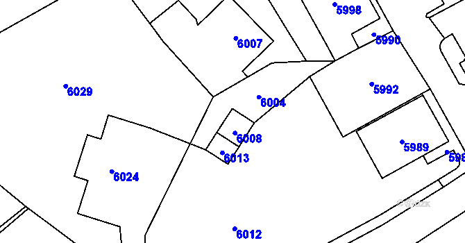 Parcela st. 91/5 v KÚ Horní Libina, Katastrální mapa