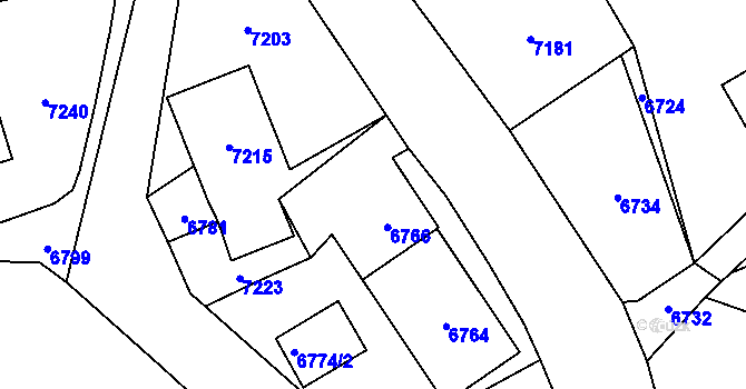 Parcela st. 133/2 v KÚ Horní Libina, Katastrální mapa
