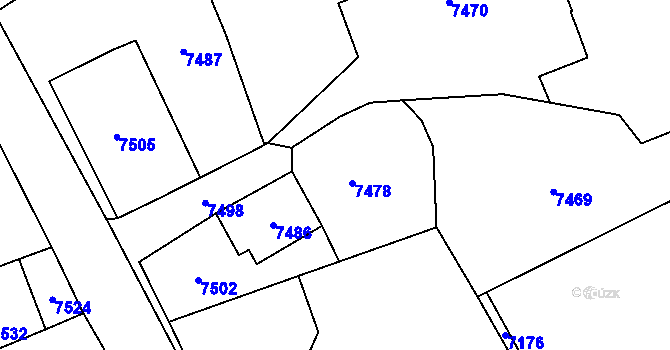 Parcela st. 162/2 v KÚ Horní Libina, Katastrální mapa