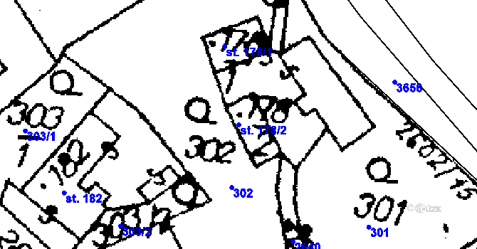 Parcela st. 178/2 v KÚ Horní Libina, Katastrální mapa
