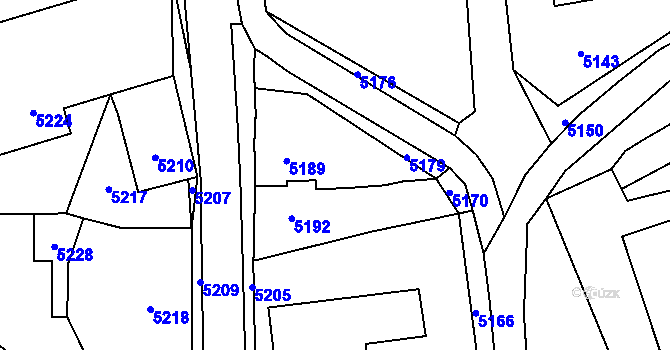 Parcela st. 375/1 v KÚ Horní Libina, Katastrální mapa
