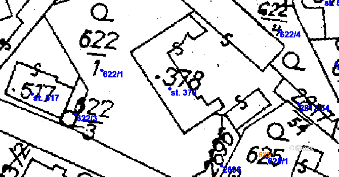 Parcela st. 378 v KÚ Horní Libina, Katastrální mapa