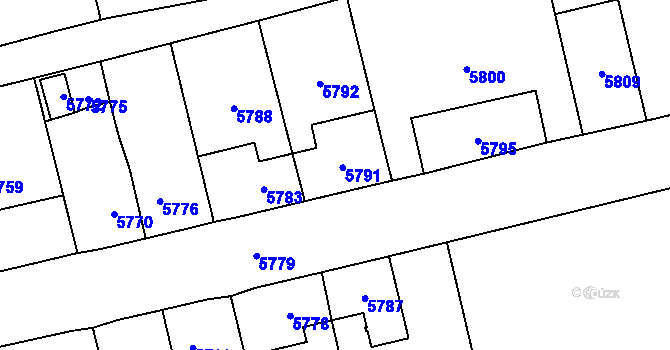 Parcela st. 541 v KÚ Horní Libina, Katastrální mapa
