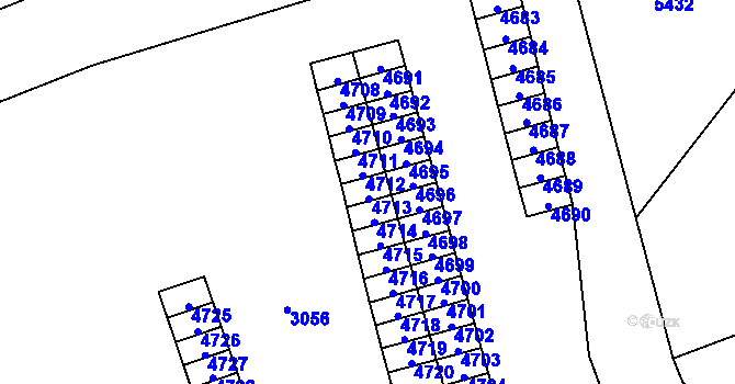 Parcela st. 767 v KÚ Horní Libina, Katastrální mapa
