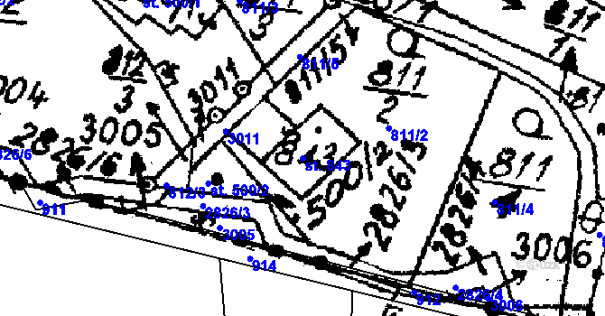 Parcela st. 843 v KÚ Horní Libina, Katastrální mapa
