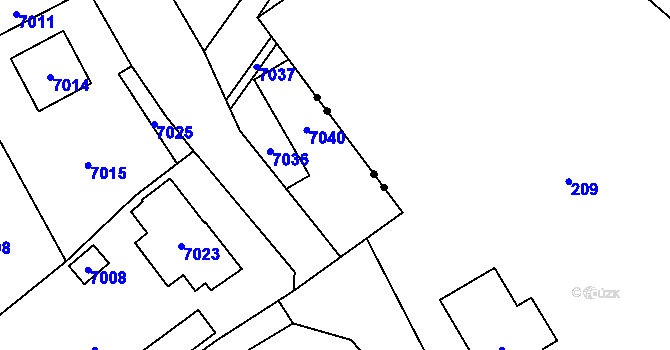 Parcela st. 21 v KÚ Horní Libina, Katastrální mapa