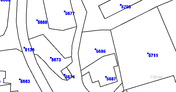 Parcela st. 66 v KÚ Horní Libina, Katastrální mapa