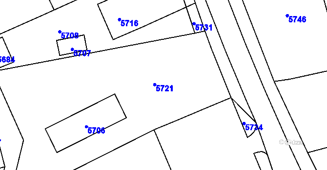 Parcela st. 67/1 v KÚ Horní Libina, Katastrální mapa
