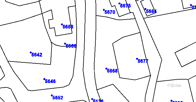 Parcela st. 69 v KÚ Horní Libina, Katastrální mapa