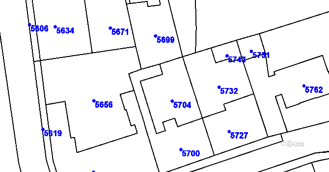 Parcela st. 81/3 v KÚ Horní Libina, Katastrální mapa