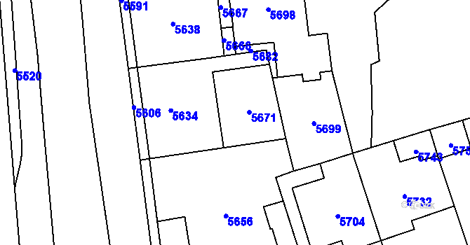 Parcela st. 81/5 v KÚ Horní Libina, Katastrální mapa