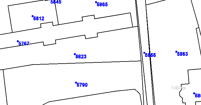 Parcela st. 81/7 v KÚ Horní Libina, Katastrální mapa