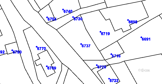 Parcela st. 209/1 v KÚ Horní Libina, Katastrální mapa