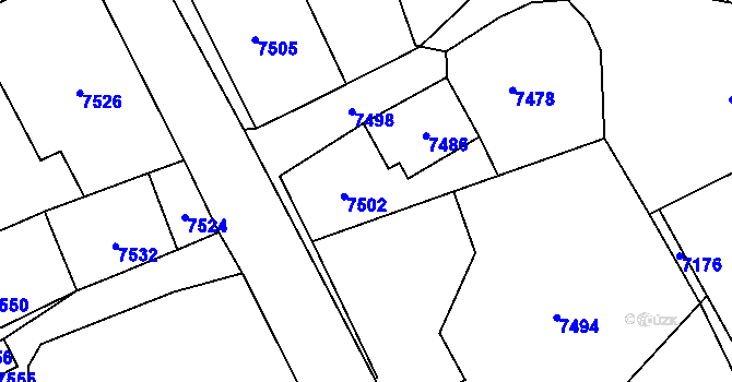 Parcela st. 277 v KÚ Horní Libina, Katastrální mapa