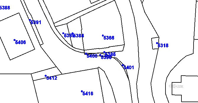 Parcela st. 635/2 v KÚ Horní Libina, Katastrální mapa