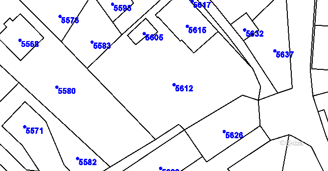 Parcela st. 700 v KÚ Horní Libina, Katastrální mapa