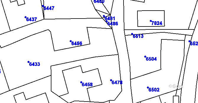 Parcela st. 736/2 v KÚ Horní Libina, Katastrální mapa