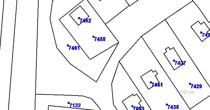 Parcela st. 1988/8 v KÚ Horní Libina, Katastrální mapa