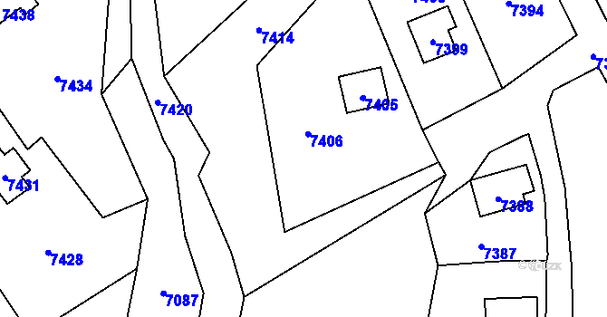 Parcela st. 2009/19 v KÚ Horní Libina, Katastrální mapa