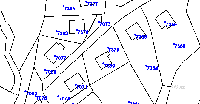 Parcela st. 2021/7 v KÚ Horní Libina, Katastrální mapa